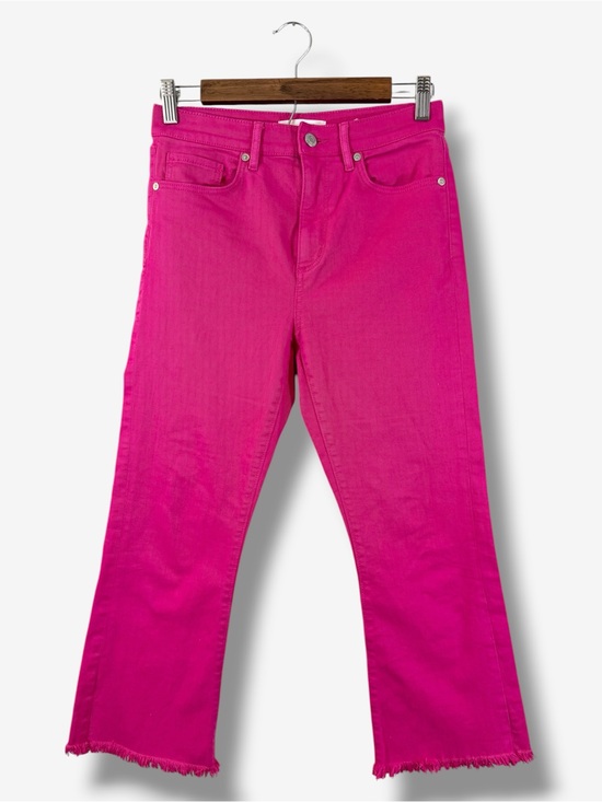 LOFT Denim - Loft Pink Kick Crop Jeans 25P/0P Raw Frayed Hem Summer Denim Bright Casual